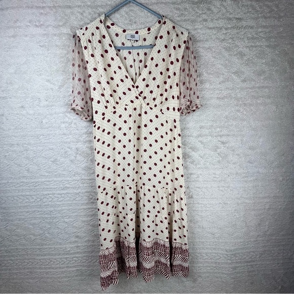 NOA NOA Baby Doll Dress Medium Whimsy Faux Wrap Rockabilly - Picture 14 of 16